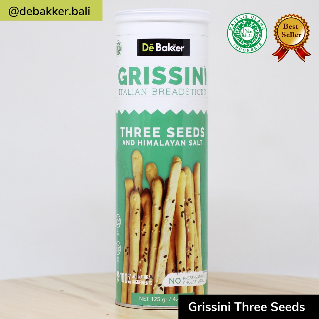 

Debakker store Grissini Three Seeds - Healthy Food - Diet Snack -Low Gi - Egg Free - Snack Roti Bakery