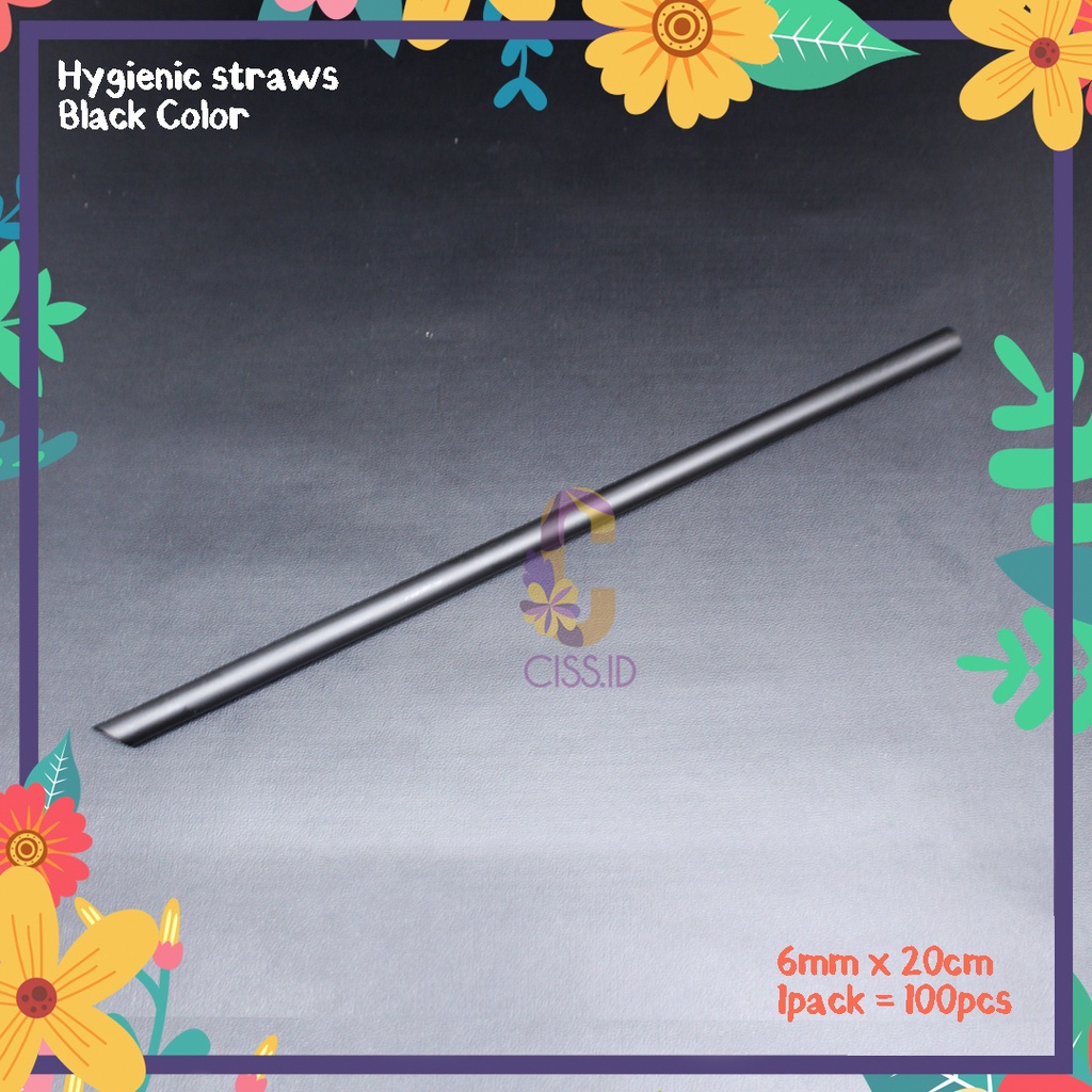 SEDOTAN STERIL MINUMAN RUNCING PLASTIK 6MM X 20CM 1 PACK ISI 100PCS MERK TIGER FOODGRADE TEBAL KUAT 