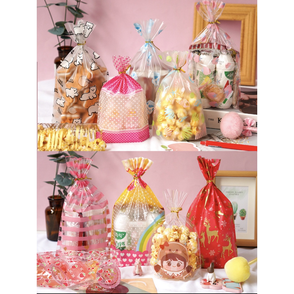 5pcs PBS 13x20 Plastik Suvenir Goodie Bag anak ulang tahun party favor kantong snack