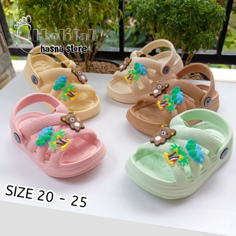 Terbaru Sandal Slop anak silang karakter Series Irsoe