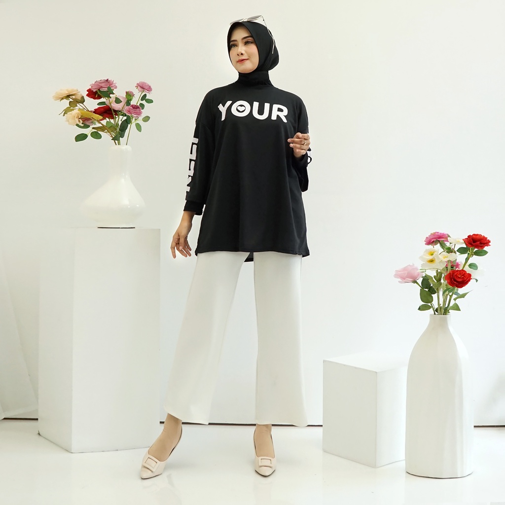 GR ATASAN BASIC OVERSIZE / KOREAN TOP KAOS JUMBO LD 135 TUNIK BABYTERRY SR327