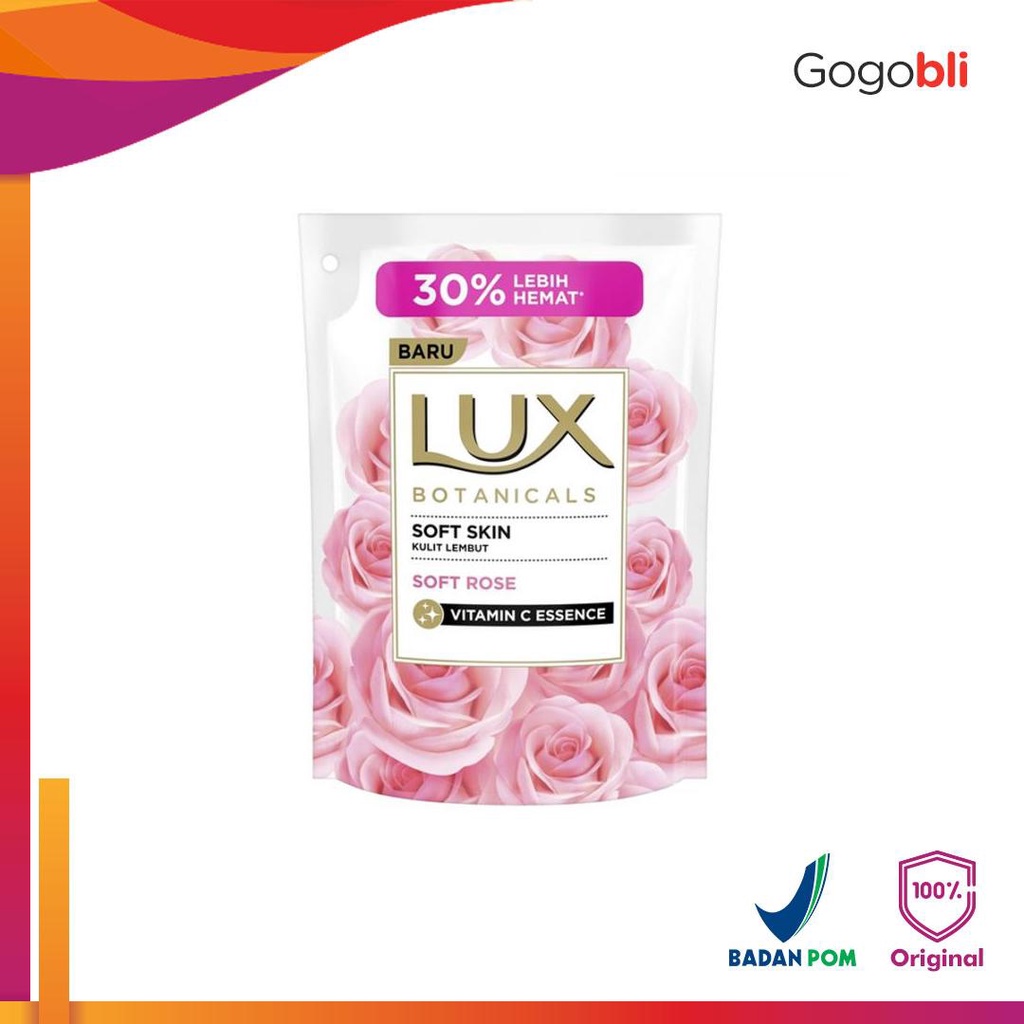 Lux Botanicals Body Wash Soft Rose Refill 400ml