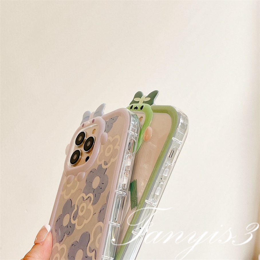 OPPO A78 A17 A77 A77s A57 A76 A16 A16s A15 A15s A74 A54 A95 A94 A3s A5s A53 A33 A32 A5 A9 2020 A31 Reno 7Z 6 5F 5 5K A92 A93 A16k  Ins Flower Cute Monster Lens Phone Case Clear Soft Cover