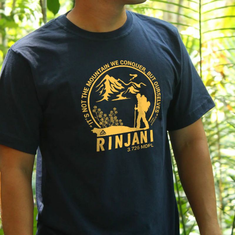 Kaos Gunung Rinjani MountNesia Baju Pendaki