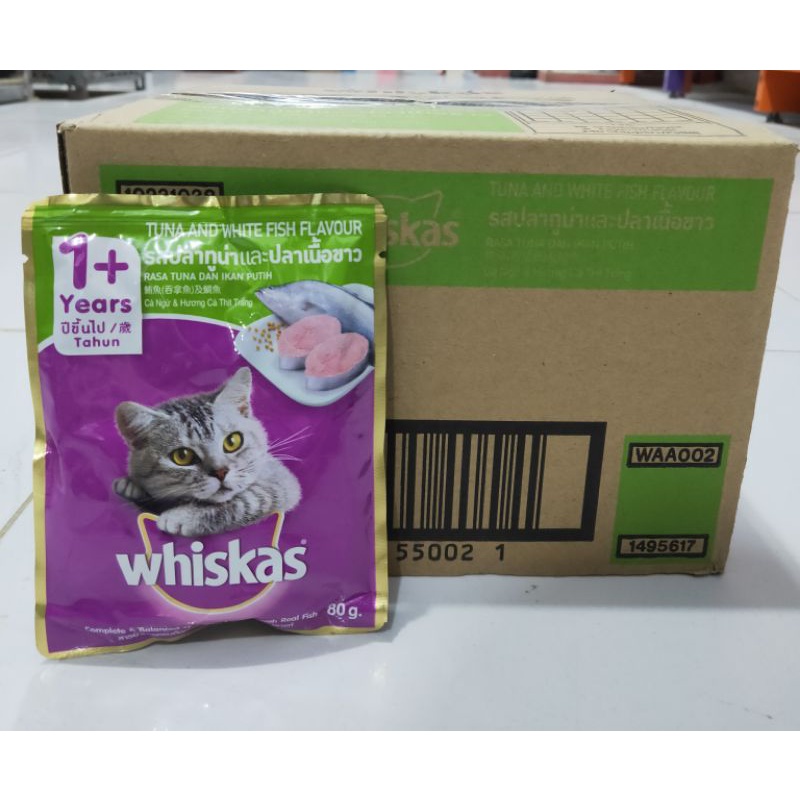 Whiskas pouch 1+Tuna White Fish 24pcs