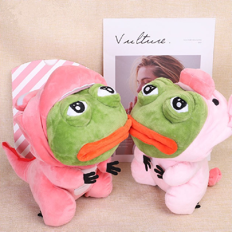 Adorable Sad Frog Plush Cocok Untuk Dekor Dan Playtime