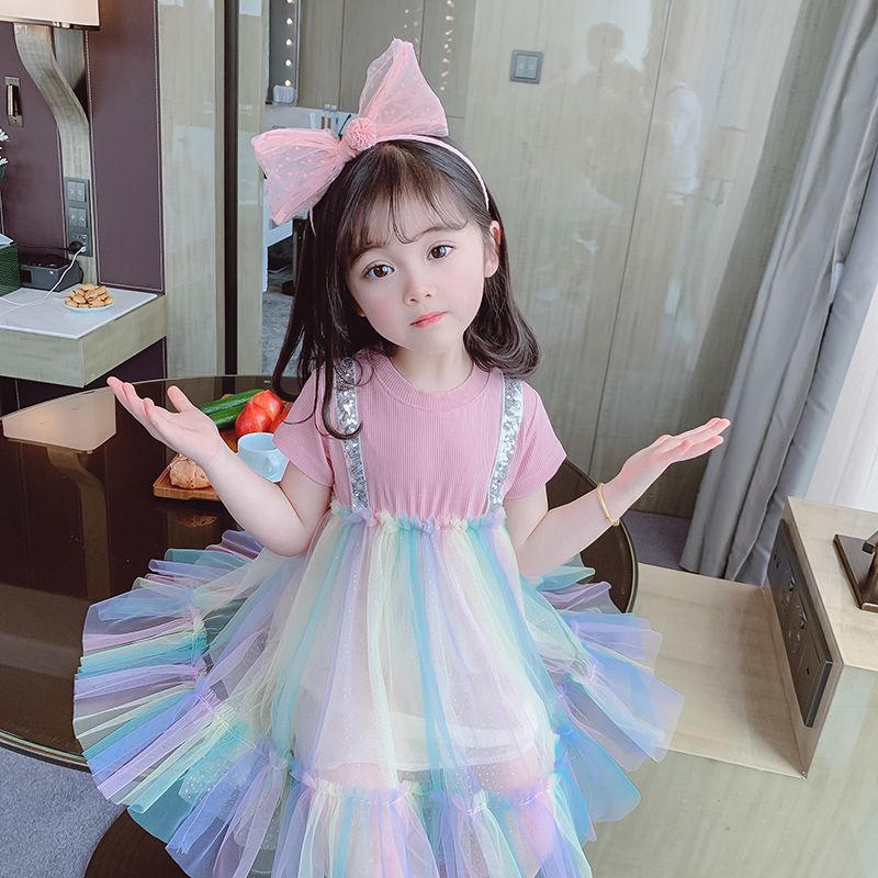 [ COD ] Ramadan Sale Baju Lebaran Anak Perempuan Dress Anak Pelangi Dress Anak Perempuan Dress Korea