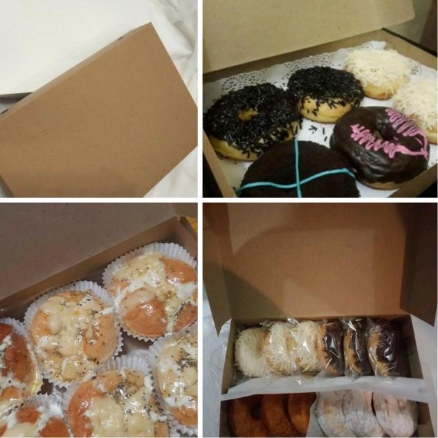 

box donat/ box gift polos isi 1/2 lusin donat per pack isi 35 box - coklt lamnasi30