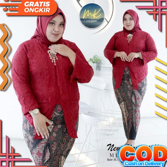 Setelan Kebaya Wisuda Tille Premium Modern Ambrella Hijab Remaja Style Modis Terbaru Murah , Simple 
