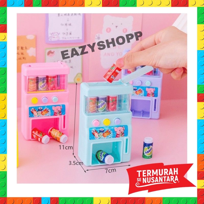 Kado Permainan Mainan Mesin Gacha Minuman Vending Machine Mini Jualan Anak Anak2 Laki Laki Perempuan
