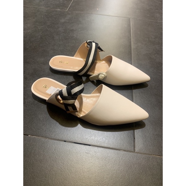 Fioni bow mule ivory sandal payless