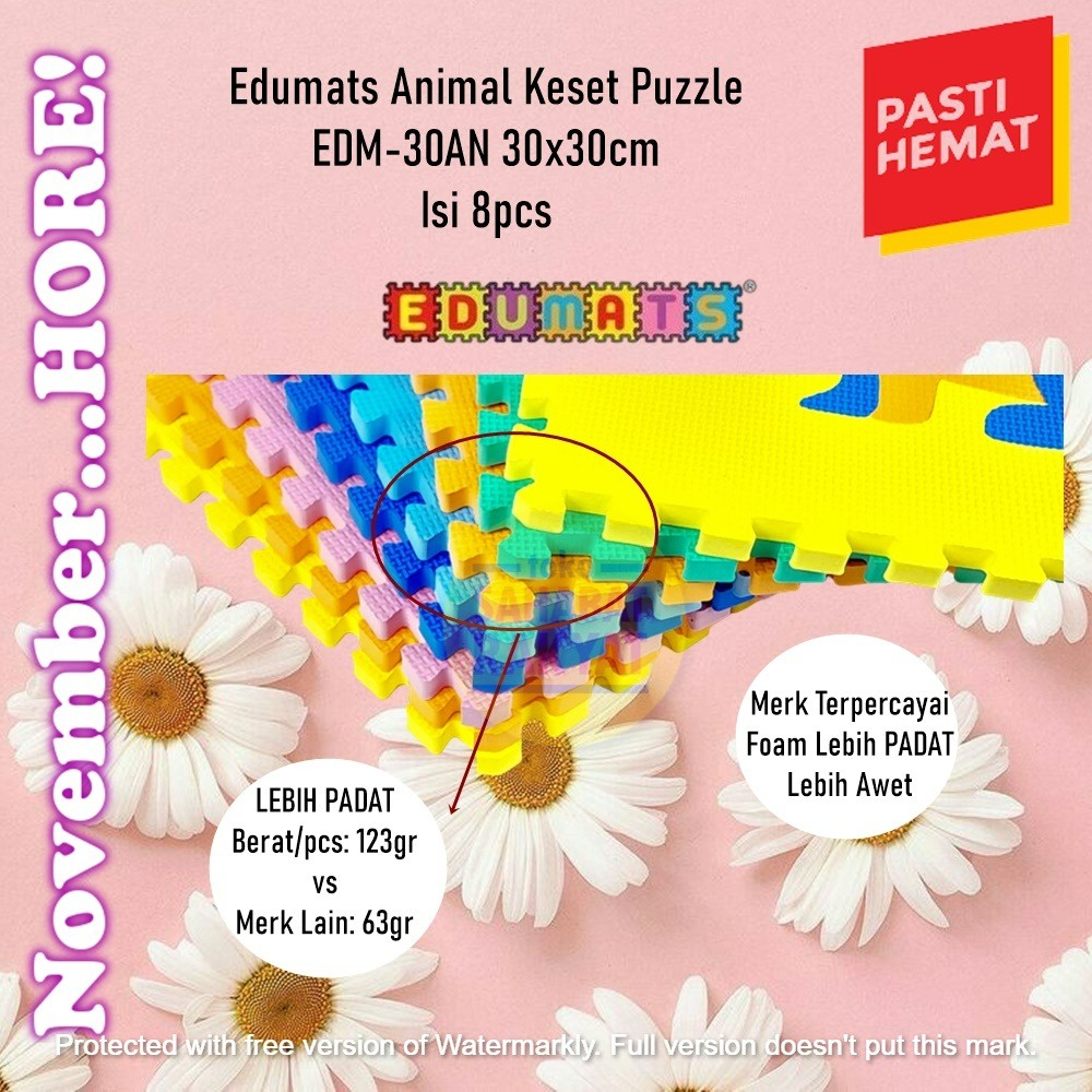 Edumats Animal Keset Puzzle EDM-30AN 30x30cm