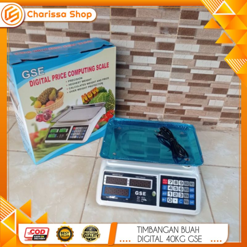 Timbangan Buah Digital 40KG GSE / DIGITAL PRICE COMPUTING SCALE 40 KG - TIMBANGAN DUDUK