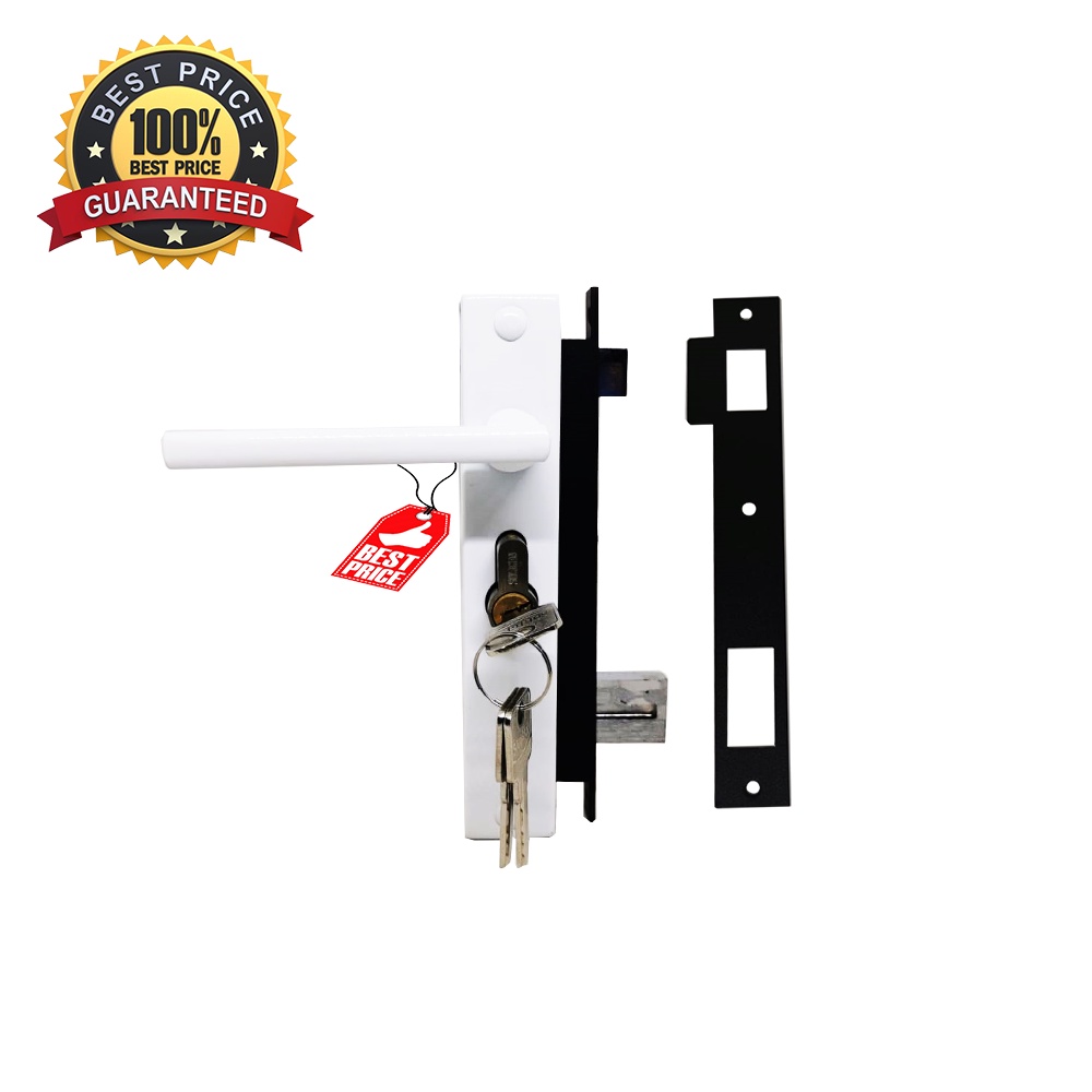 Kunci Kawat Nyamuk Set Soligen Kunci Pintu Tralis Alumunium D1-012 Handle