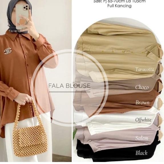 Baju Fashion Muslim Tunik Blouse Atasan Cewek Busana Muslimah Original - Hitam