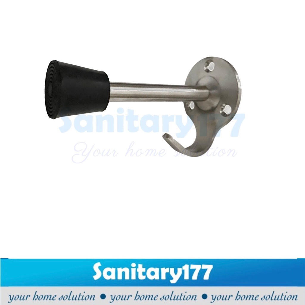 Door Stopper Stainless Dan Kapstok 203 murah mumer- Penahan Pintu Gantungan hook Door stop Door Stopper stenlis penganjal ganjelan  pintu kaca