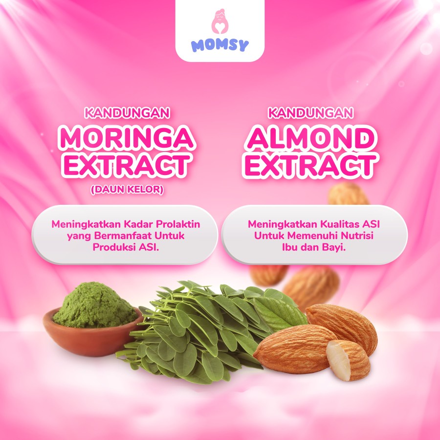 Momsy 10 Botol Pelancar Susu Asi Booster menyusui isi 60 Kapsul JAMU HALAL BPOM
