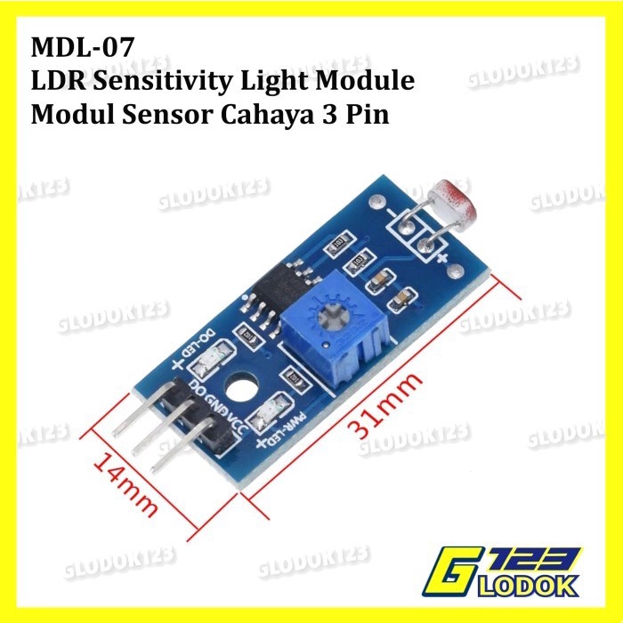 MDL-07 Light Sensor Cahaya LDR Module Photoresistor Photosensitive