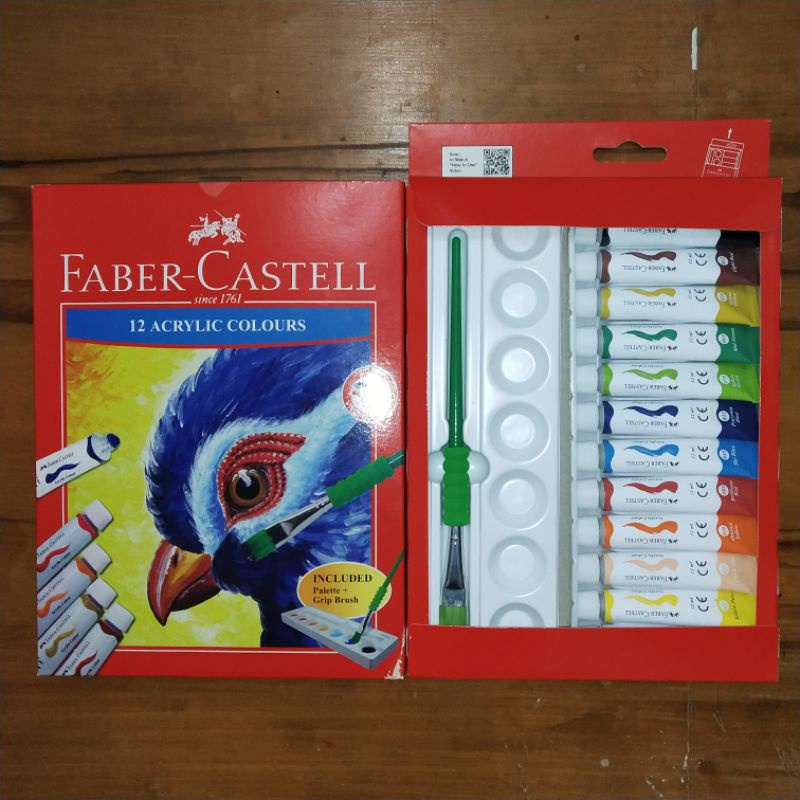 

Faber-Castell Acrylic Tube 12 ml - 12 Colours (Cat Akrilik Termurah)