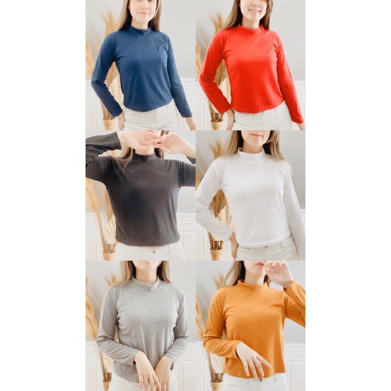 MakeGrosir - MANSET KAOS WANITA / MANSET TURTLENECK / ATASAN INNER WANITA MUSLIM / BAJU KAOS OBLONG