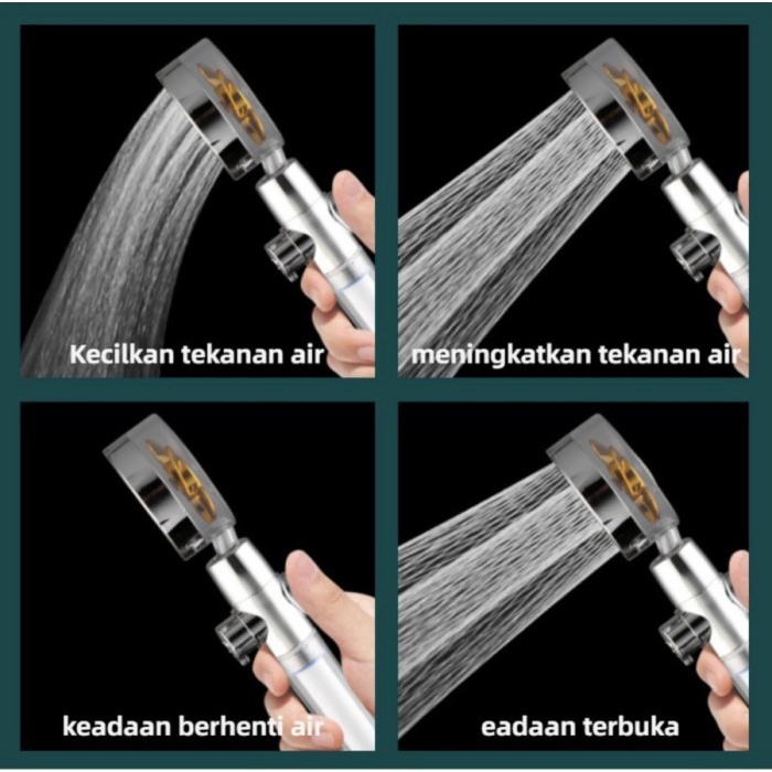 HAND SHOWER TURBO / FAN SHOWER BALING / KEPALA KRAN AIR MANDI BERTEKAN