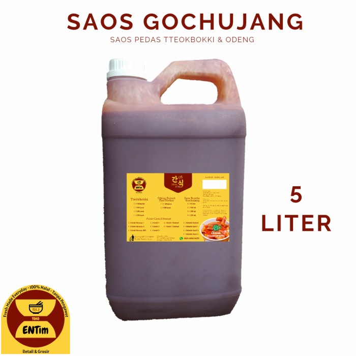 

SAUS SAOS SAUCE GOCHUJANG 5 LITER