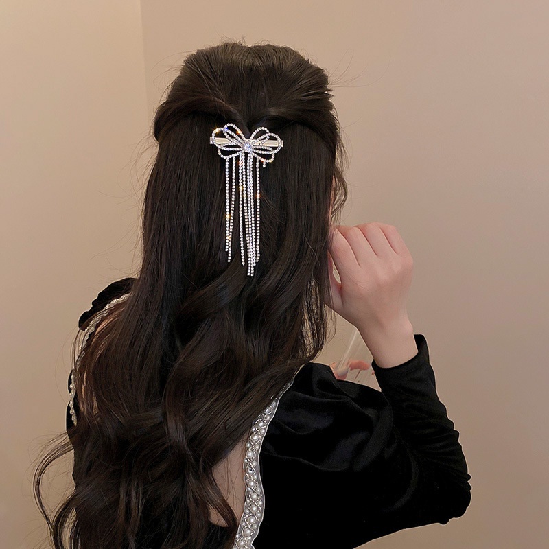 Jepit Rambut Model butterfly Rumbai Panjang Gaya Korea Untuk Wanita