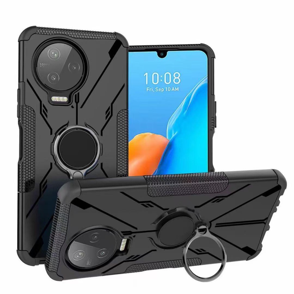 Case Infinix Note 12 2023 Terbaru Robot Ring Standing Armor Silikon Soft Casing Handphone