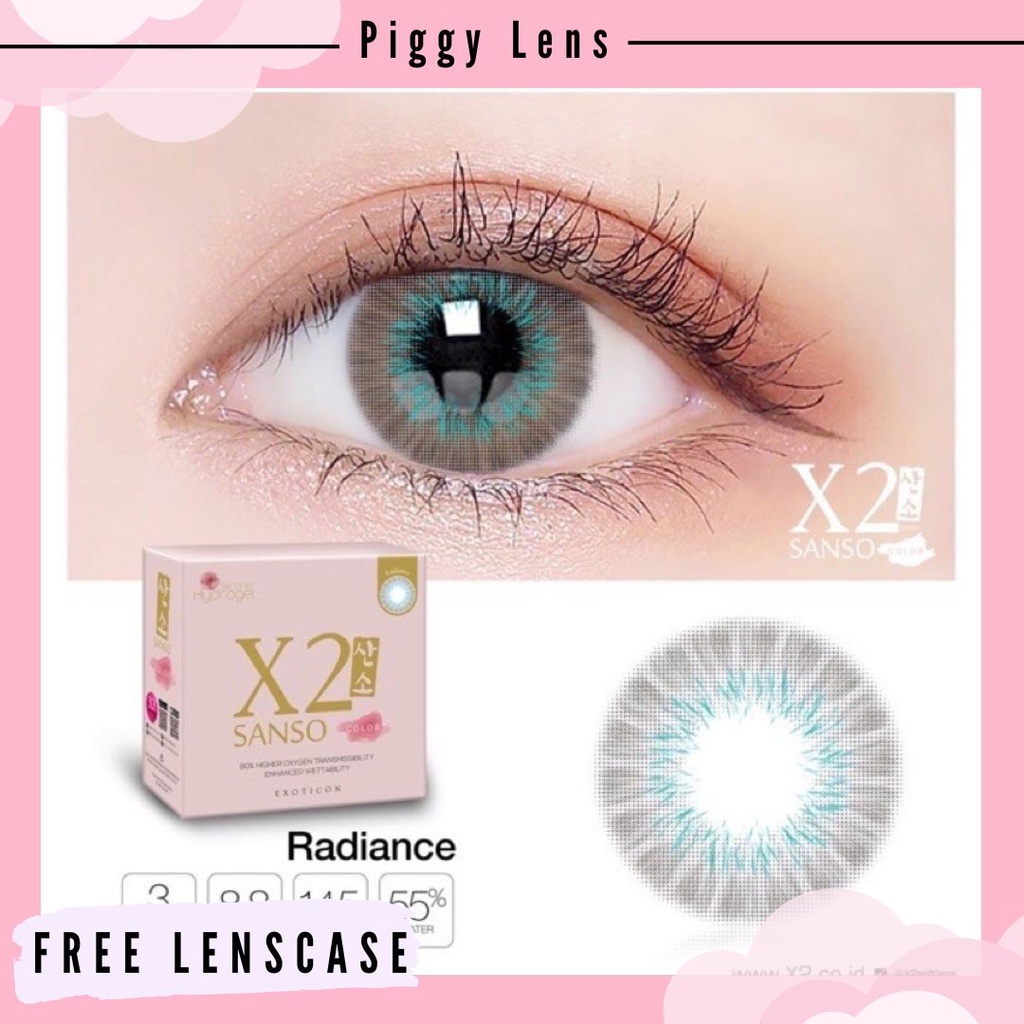 X2 SANSO COLOR RADIANCE MINUS -0.50 S/D -6.00 Free Lenscase