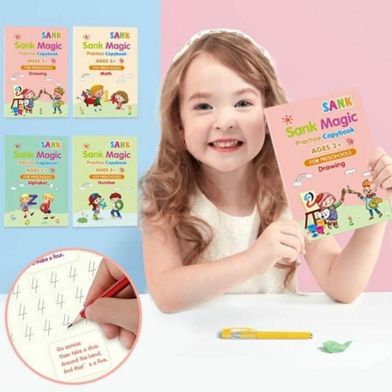 

MAGIC BOOK Buku Sank Magic Practice Book 1 Set Isi 4 Buku dan Pulpen / SANK Magic Practice Book 1 SET ISI 4 Buku Sank Magic Buku Belajar Anak + Pulpen