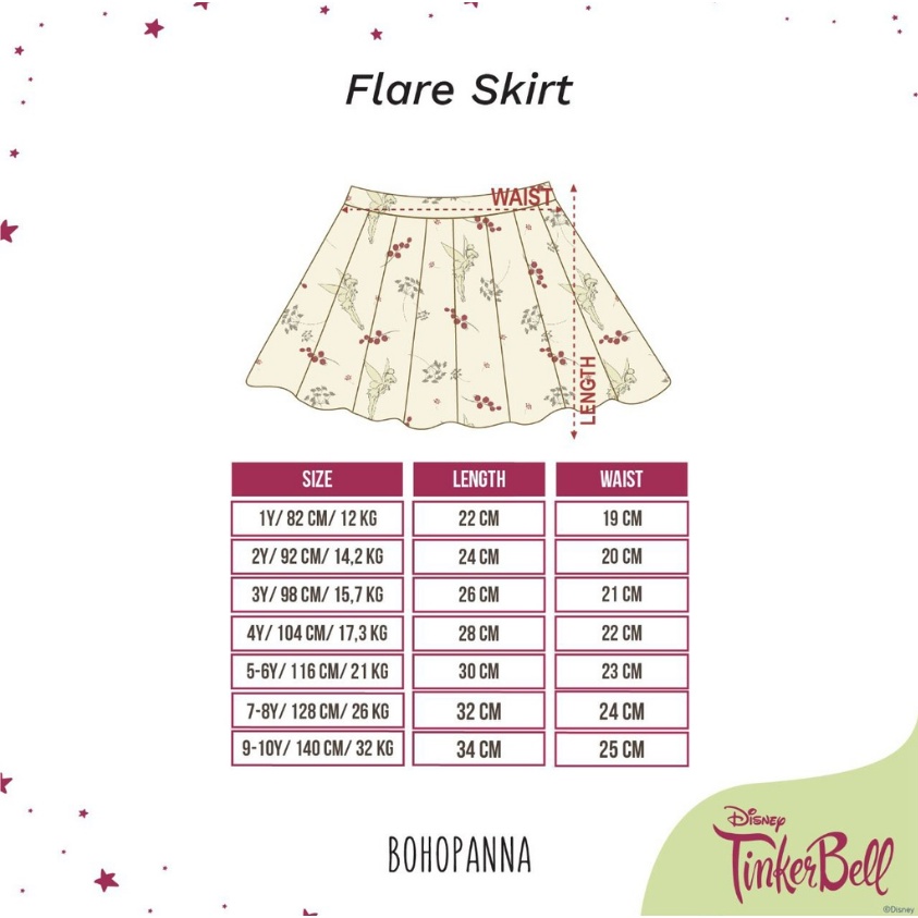 11.11 Sale AMBYAR Bohopanna FLARE SKIRT / ROK ANAK PEREMPUAN FASHION 1 - 10Y Disney CBKS