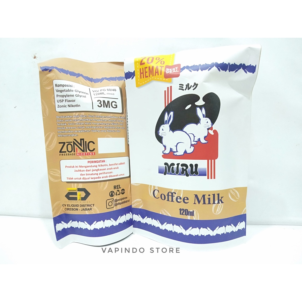 MIRU COFFEE MILK 60ML 3MG BY JOZOJO