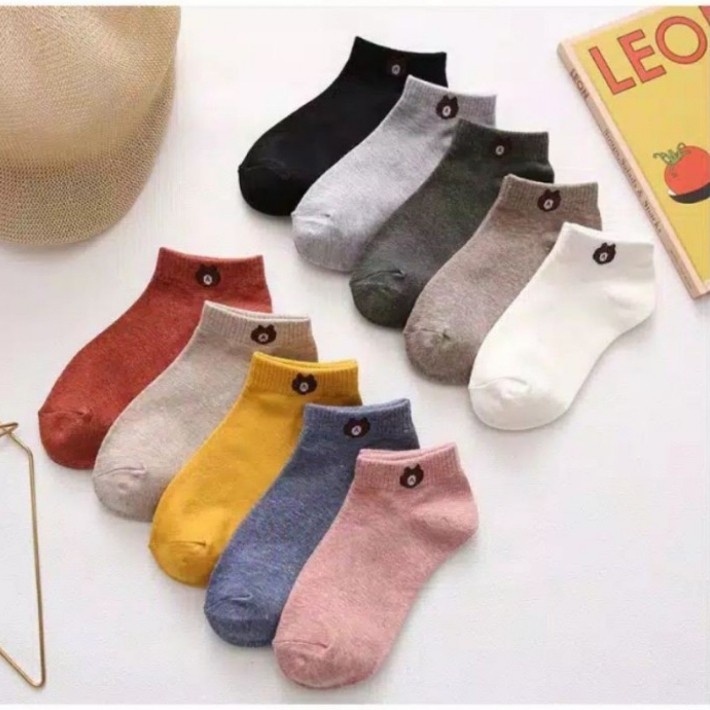 BELLA - KAOS KAKI BERUANG BEAR PENDEK MATA KAKI ANGKLE SOCK MOTIF KARAKTER