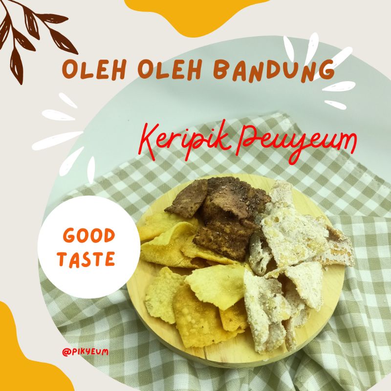 

Cemilan Snack Keringan Keripik Peuyeum Tape Singkong Bandung Rasa Susu Rasa Coklat Pikyeum 100gram