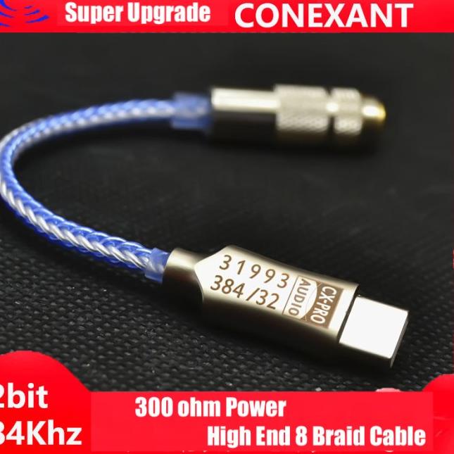 Conexant CX31993 Pro HiFi DAC Type C to Jack 3.5mm AUX Audio Adaptor