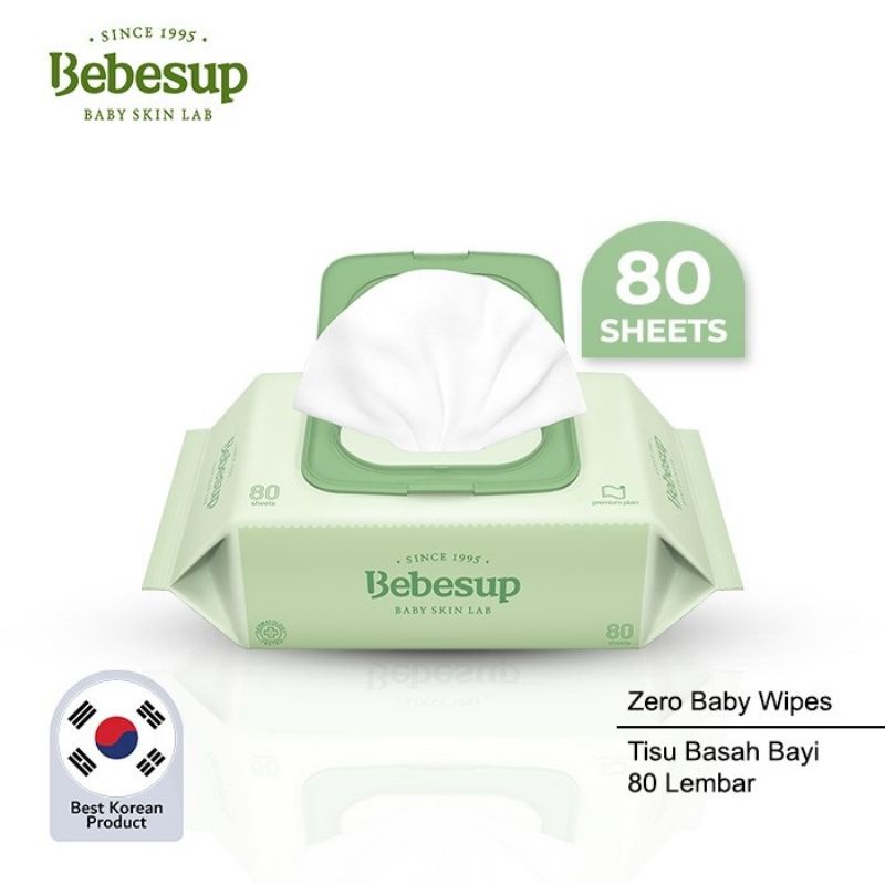 Jual BEBESUP Zero Baby Wipes Wet Tissue Tisu Basah Bayi 80 sheets