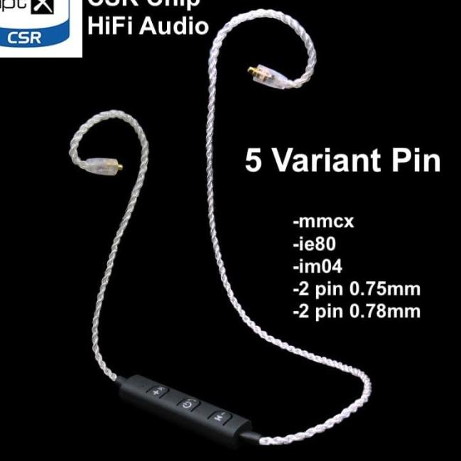 APTX Bluetooth Silver Upgrade Cable 2 Pin 0.75/0.78mm/MMCX/IE80/IM04 - im04