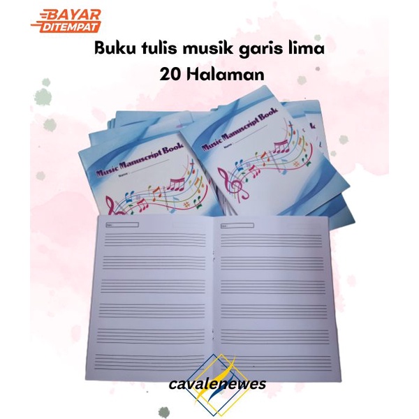 Jual Buku Tulis Musik Garis Lima / Buku Garis Paranada / Manuscript ...