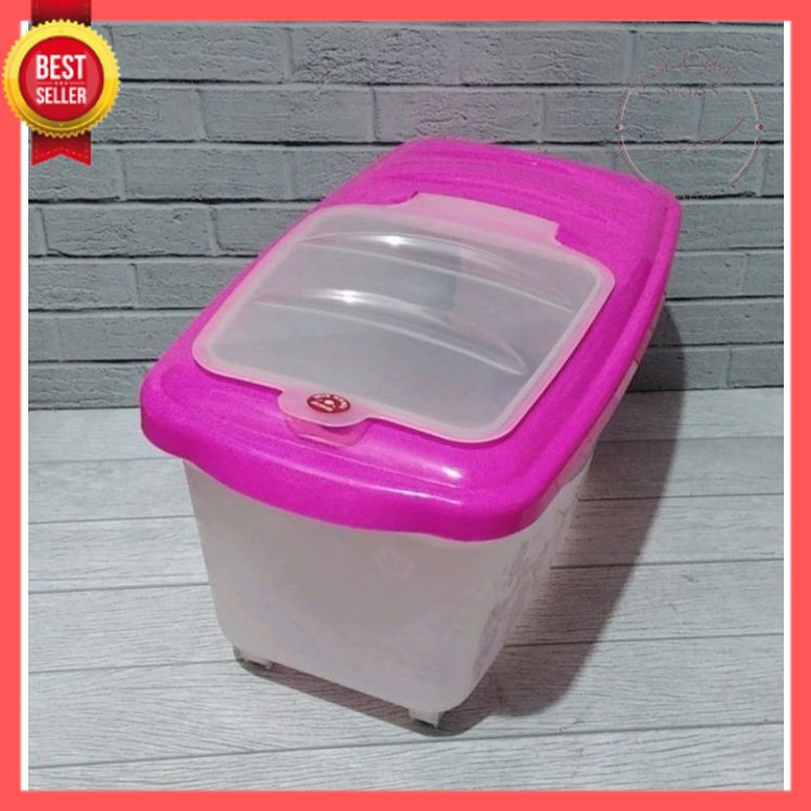 GOS - Z107 -Container Plastik Rice Box Storage -  Tempat Beras Multifungsi - Tempat Penyimpanan Beras 10KG