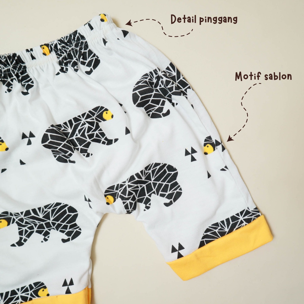 Nuna Store Motif Baby Bear / Setelan Baju Bayi/Anak Laki-laki Usia 6 Bulan - 3 Tahun Baju