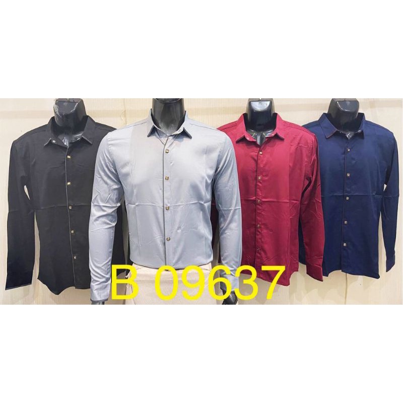 Kemeja import lengan panjang stretch merk NXNITROX 2XL 3XL 4XL