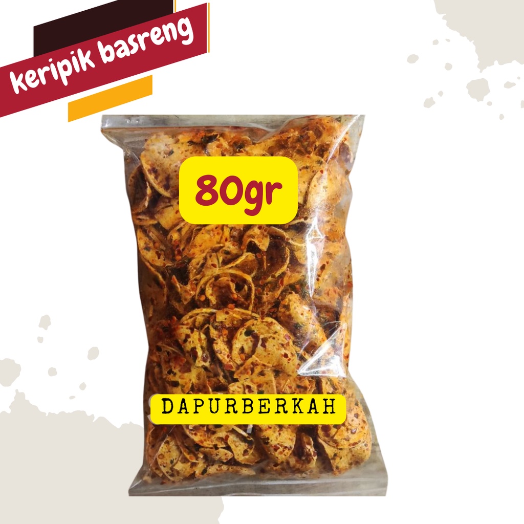 

Keripik basreng Gurih pedas 80gr