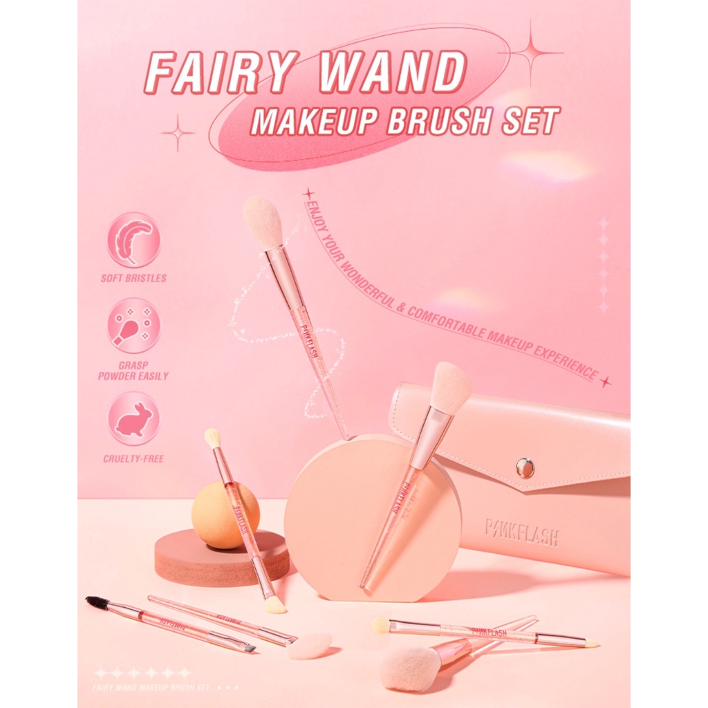 PINKFLASH Make Up Brush Series PF-T04 | Beauty Brush | Makeup Tool | Kuas Make Up | Pink Flash n