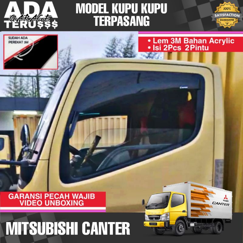RO Talang Air Pintu Mobil Truck Mitsubishi Canter Sepasang 2 Pcs Aksesoris Variasi Mobil