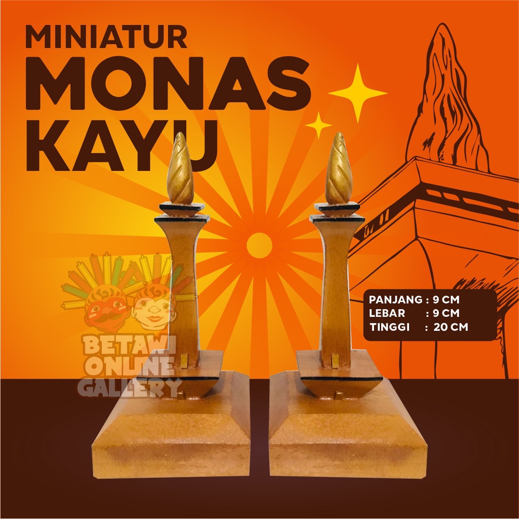 Miniatur Monas Kayu