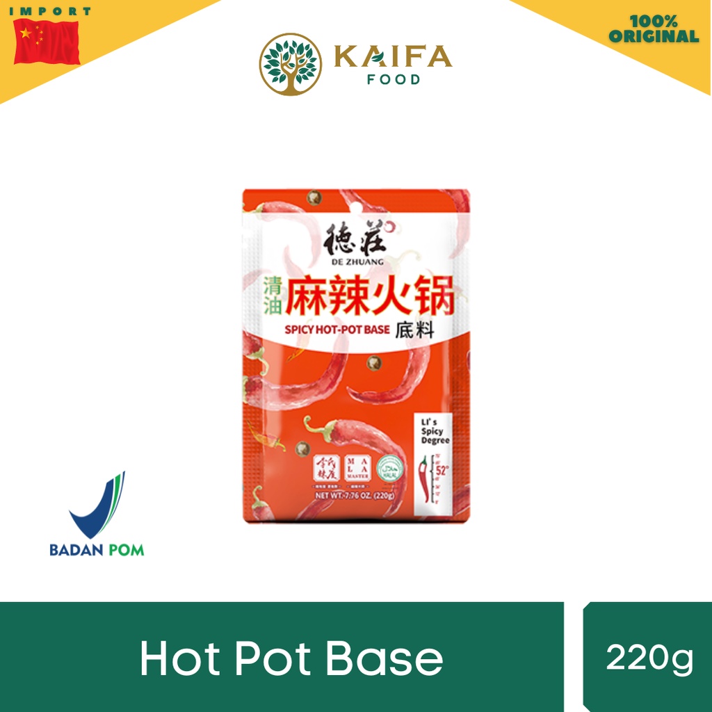 Jual De Zhuang Spicy Hot Pot Base 220gr Shopee Indonesia