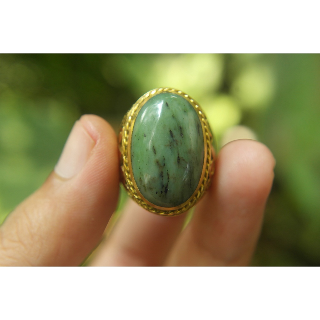 Natural Giok Aceh Ring 8 Kode C482