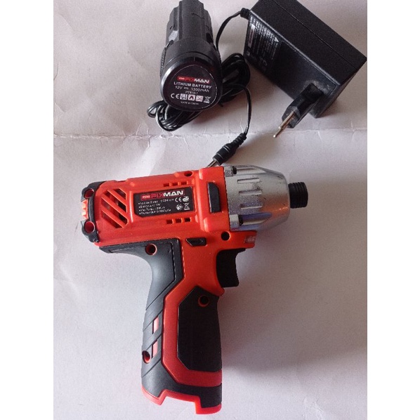 Fixman impact driver 12v full set dan 1 baterai