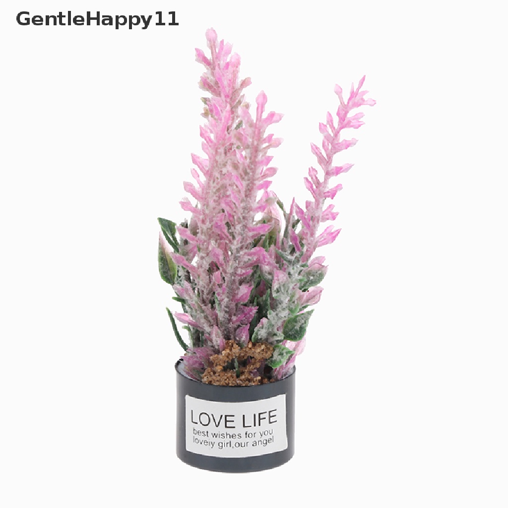 Gentlehappy 1: 12rumah Boneka Pot Besi Mini Lavender Pot Tanaman Dekorasi Taman Rumah id