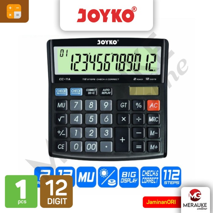 

@#@#@#] JOYKO Kalkulator 12 Digits CC-11A Check & Correct